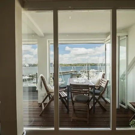 Fewo1846 - Baltic Lodge - Komfortable Maisonettewohnung Mit 3 Schlafzimmern, Balkon Und Blick Auf Die Marina Sonwik Flensburgo Exterior foto